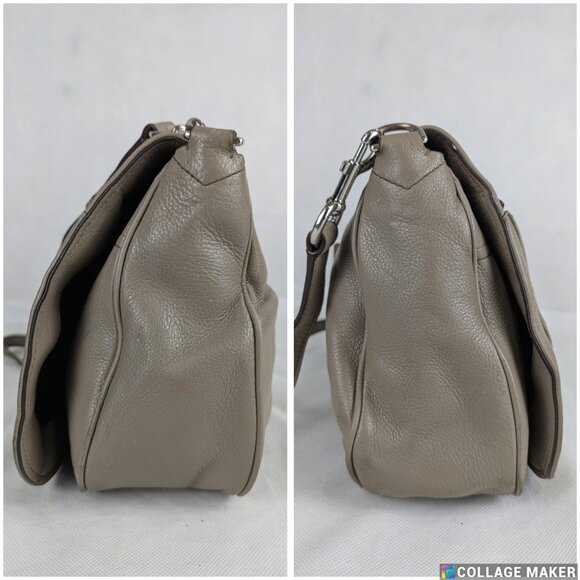 Marc Jacobs Recruit Saddle Leather Bag In Beige Made in Vietnam - Picture 7 of 15